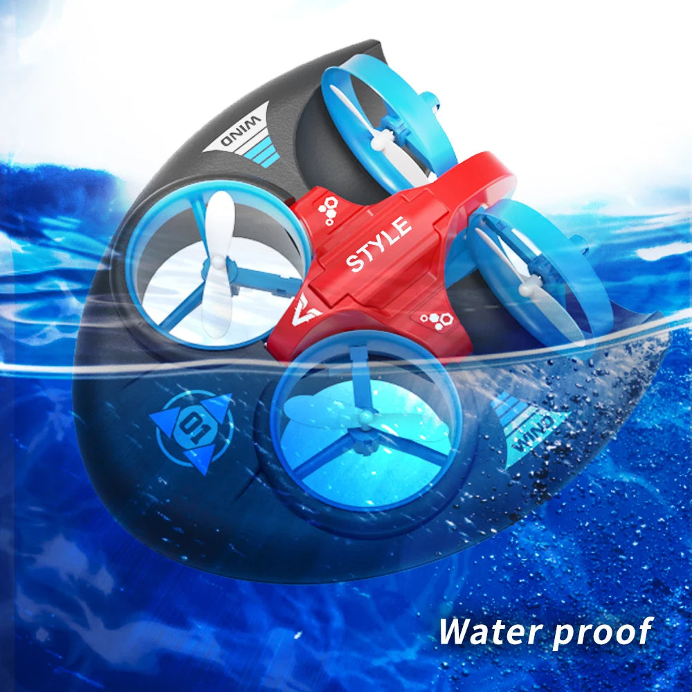JJRC H101 2.4G Rc Water Land and Air Four Axis Flying Hovercraft Remote Control Vehicle 3-in-1 Rc Mini Drone Children Toy Gift