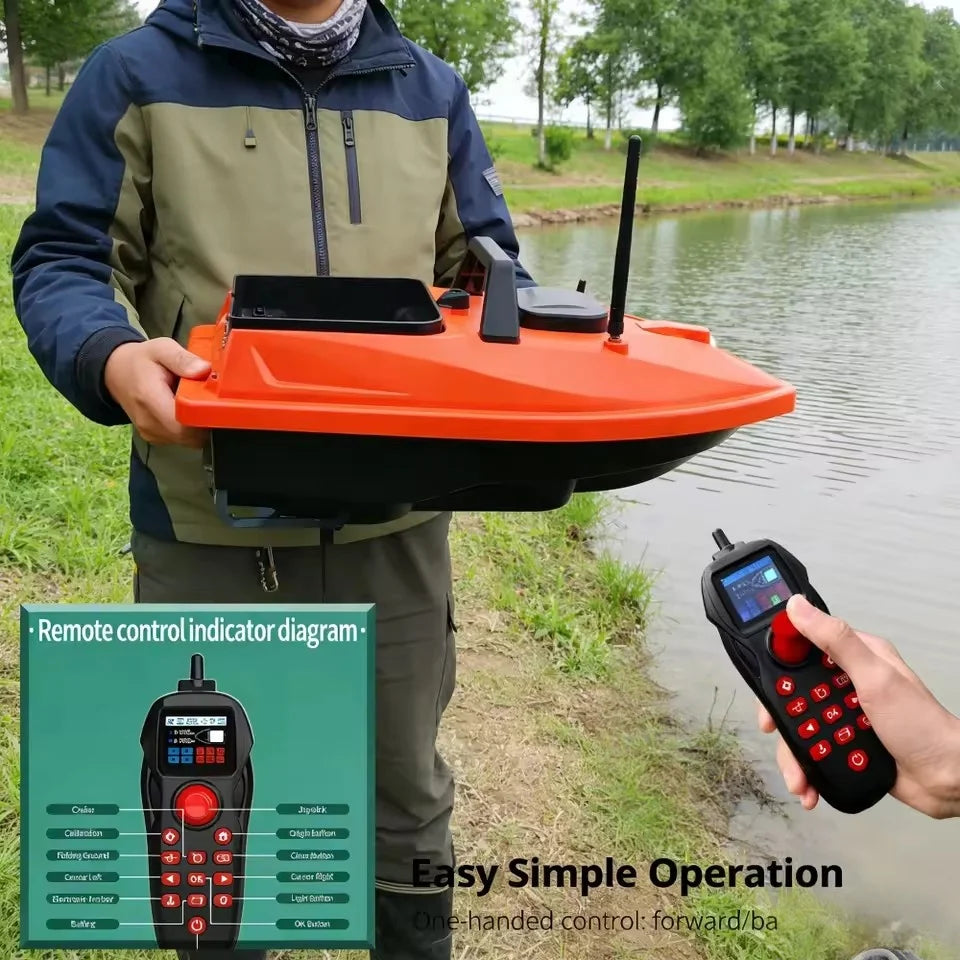 GPS Fishing Bait Boat 500M Distance 1.5KG Loading Electronic Anchored Cruise Control RC Nest Bait Boat Outdoor Sports Fishing To