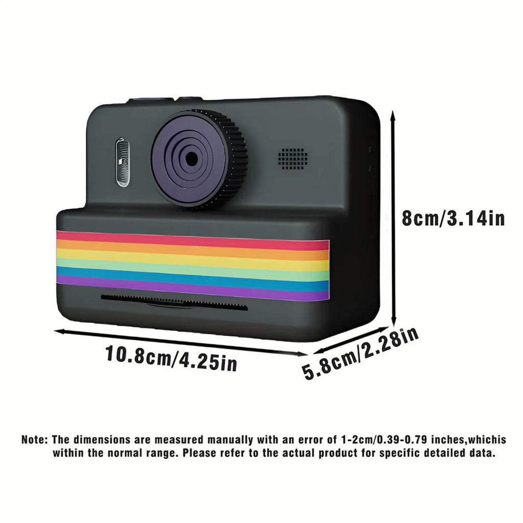 Kids Camera Instant Print Toy 2.8-Inch HD Screen With 32G Memory Card And 3 Rolls Of Printing Paper, Gift For Boys And Girls