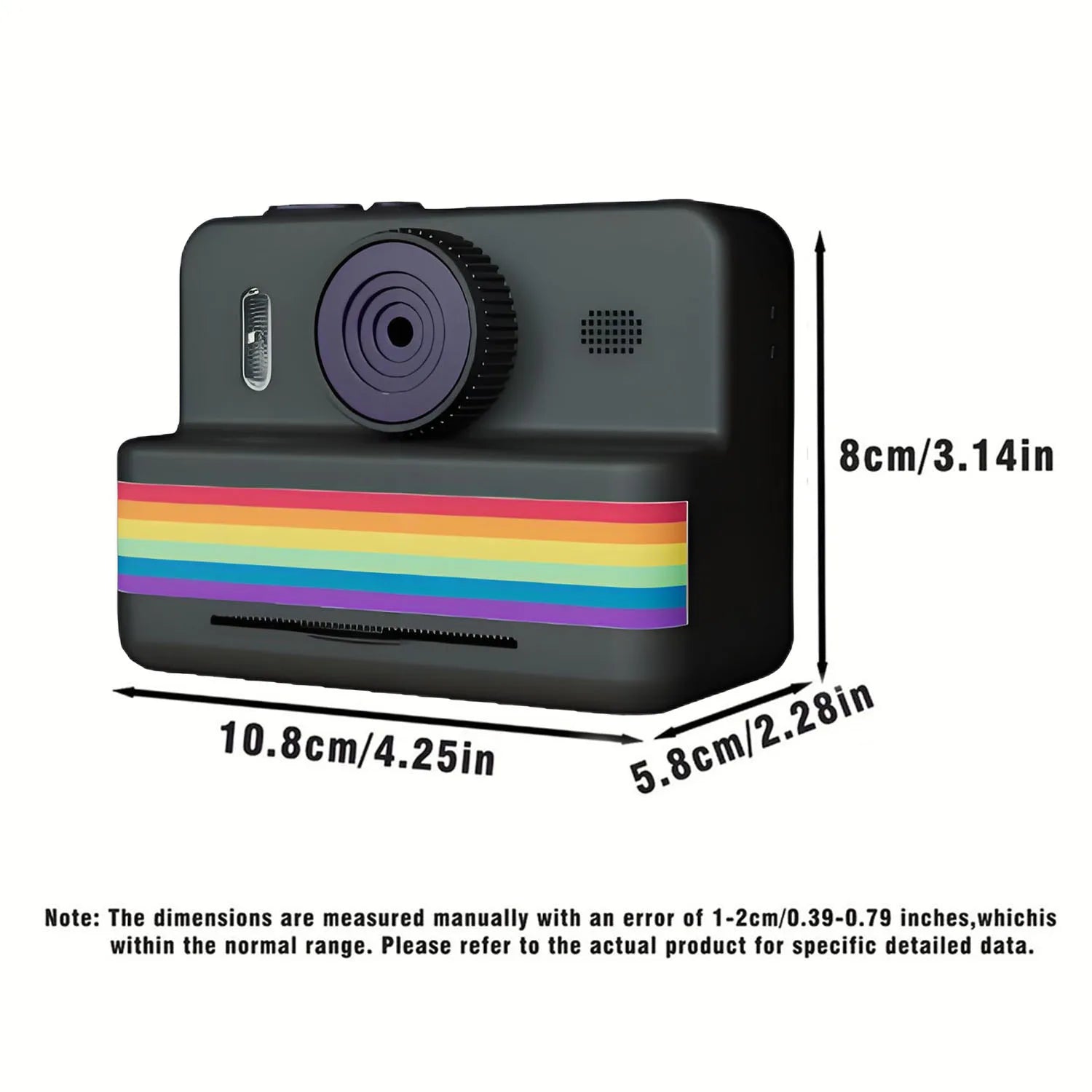Kids Camera Instant Print Toy 2.8-Inch HD Screen With 32G Memory Card And 3 Rolls Of Printing Paper, Gift For Boys And Girls