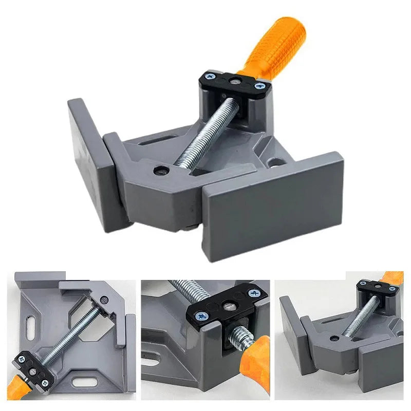 Right Angle Clamp Picture Frame Corner Clamp with Adjustable Aluminum Alloy Swing Jaw Quick Grip Bar Clamps Woodworking Tool