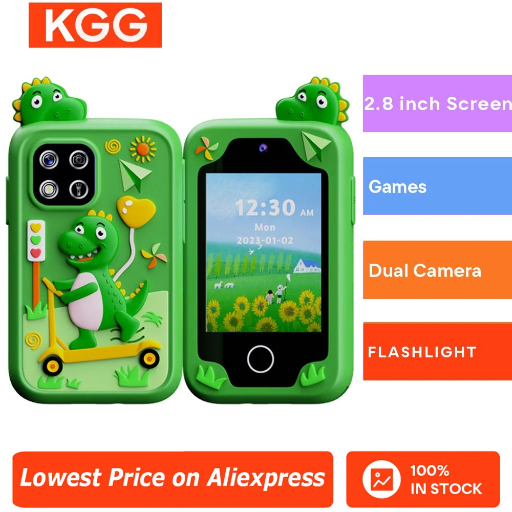 Children Kids Toy Phone Musical Unicorn Dinosaur Baby Mobile Selfie Camera MP3 Player Educational Toys Christmas Birthday Gifts