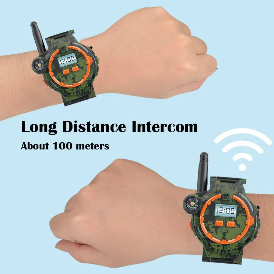 New Kids Military Camouflage Walkie-talkie Watch Toy Parent-child Interaction Indoor Outdoor Wireless Remote Call USB Charging