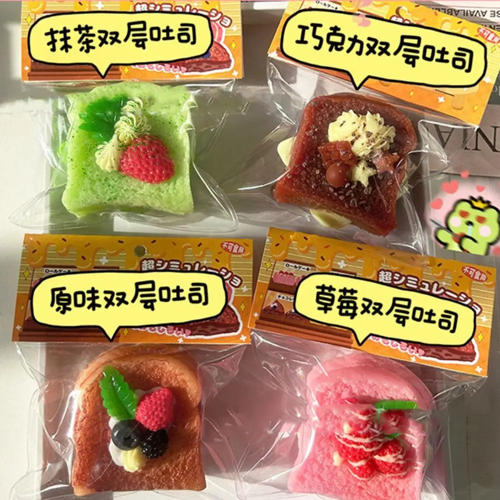 Squishy Cake Food Stress Relief Toys Soft Fidget Toy Kid Girl Super Shapeable Pinch Toy Cute Party Decor For Christmas Halloween