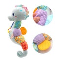 Baby Seahorse Musical Rattles Toys Infant Stuffed Animals Soft Toy with Bright Colors Crinkle Sound Paper Newborn Toys Gifts