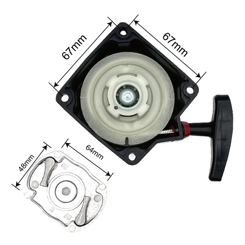 Recoil Starter Pull Kit for Gasoline Brush Cutter Engine 43CC 49CC 52CC