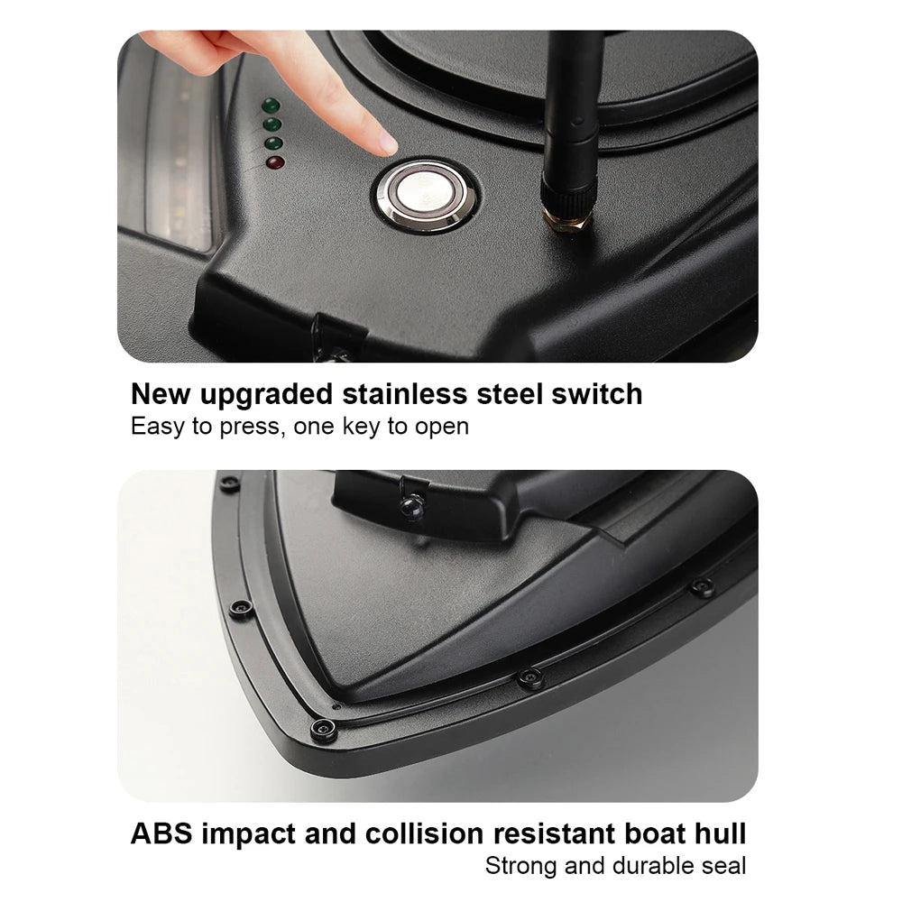 Fishing Bait Boat 500m Remote Control Bait Boat Dual Motor Fish Finder 1.5KG Loading Support Automatic Cruise