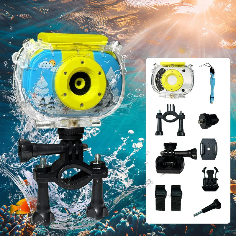 Kids Camera - Waterproof Underwater Camera for Kids,Birthday Gifts for Boys Age 4+,Children Digital Action Camera,Pool Toys