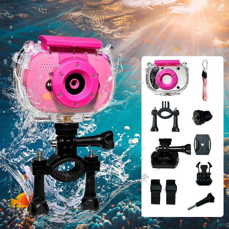 Kids Camera - Waterproof Underwater Camera for Kids,Birthday Gifts for Boys Age 4+,Children Digital Action Camera,Pool Toys