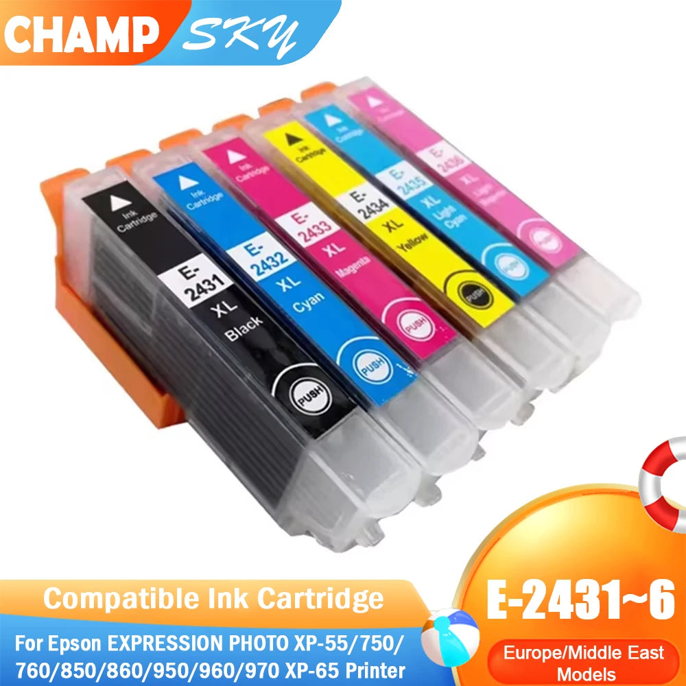Sky 24XL 2431 T2431 Compatible Ink Cartridge For Epson expression Photo XP-55 XP-750 XP-760 XP-850 XP-860 XP-950 XP-960 etc