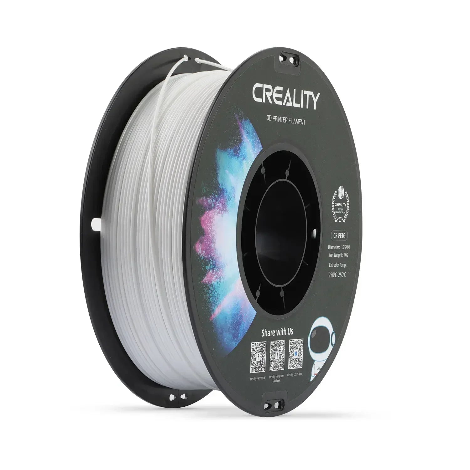 Original CREALITY Printer CR-PETG Filament 1KG 1.75mm 7 Colors Choose High Temperature Eco-friendly Odorless Non-toxic Excellent
