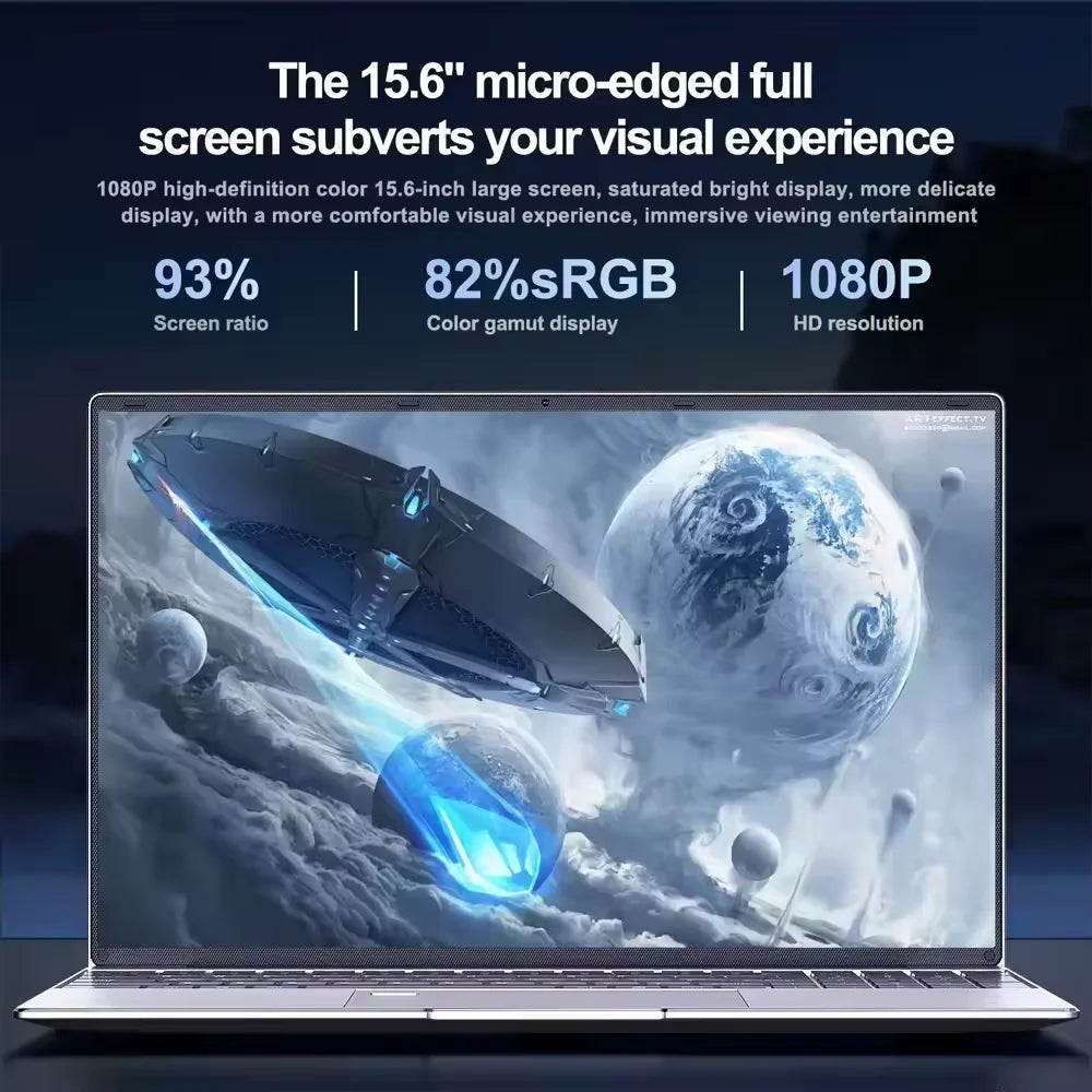 15.6 Ultra Slim Laptop Windows 11  Laptop 16GB RAM 1TB 2TB SSD Intel Core i9-10980hk Mobile Office WiFi Bluetooth Gaming Laptop