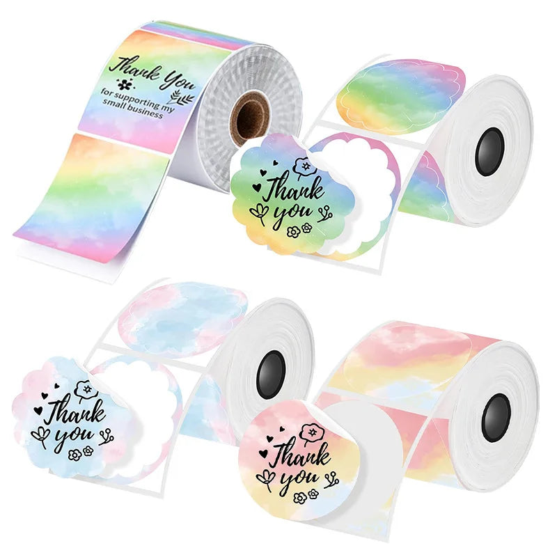 50x50mm Laser Sticker Self-Adhesive Thermal Adhesive Label Roll Compatible for Phomemo M110 M220 M200 E210 P50 DETONG P1 WP9520