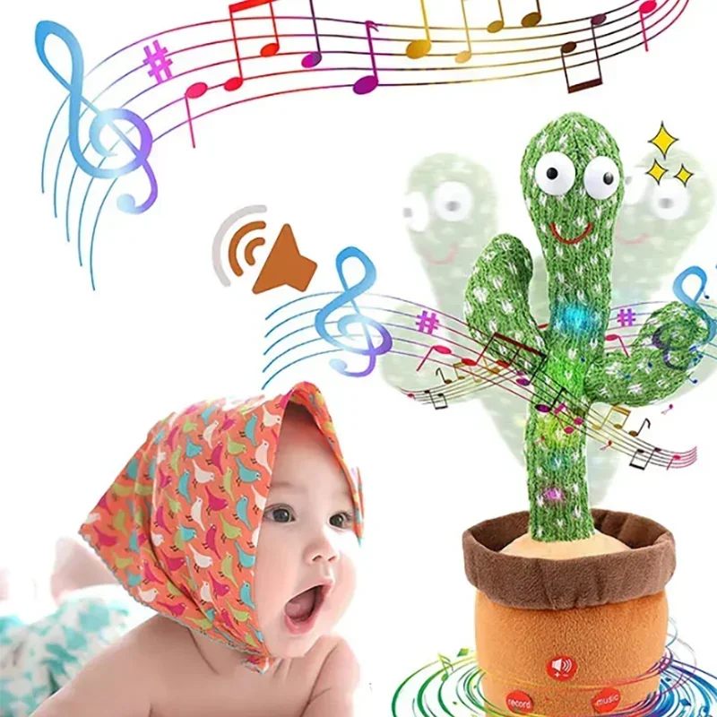 1pc Dancing Cactus Toy,Repeat Talking ,Song Speaker Wriggle Dancing Sing Talk, Plushie Stuffed ,Interaction and Decoration