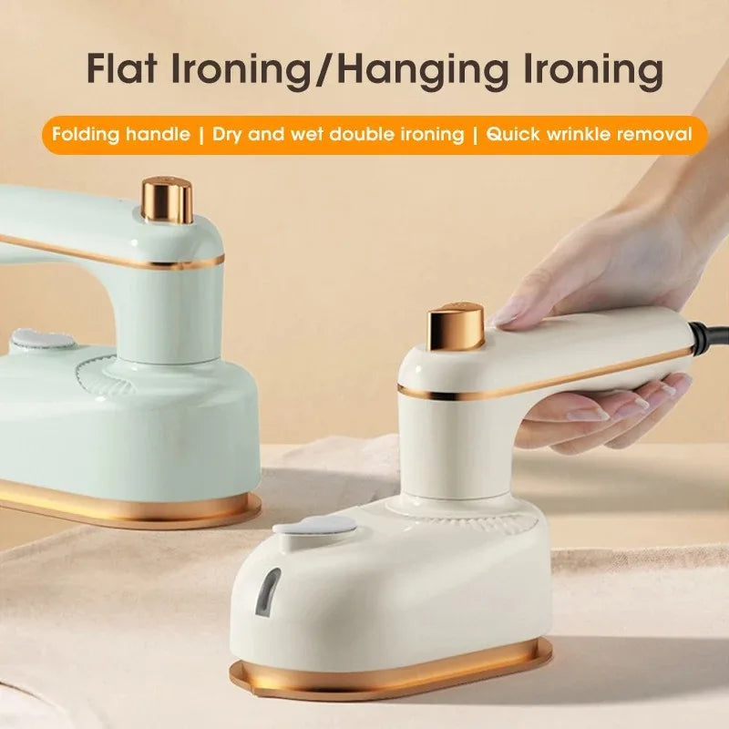Portable Steam Iron Rotating Electric Iron No Harm to Clothes Dual Use Dry and Wet Design Essential Water Spray Iron for Travel