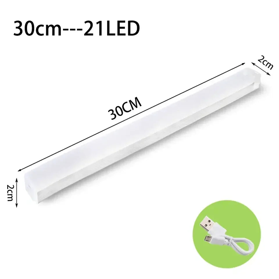 Rechargeable LED Bar Lights with Motion Sensor Dimmable Night Light Portable Induction Cabinet Lamp for Kitchen Room Type C