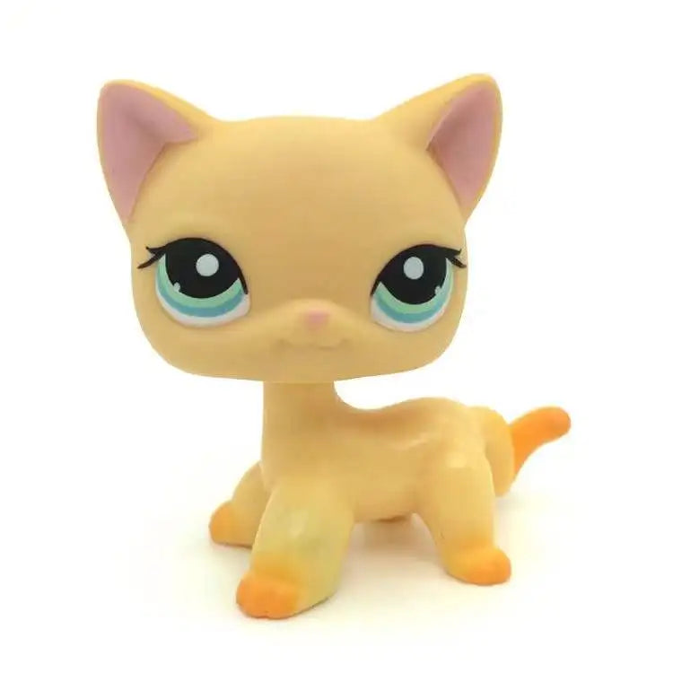Pet Shop Lps Toys Standing Littlest Short Hair Cat #2291 White Pink Glitter kitty