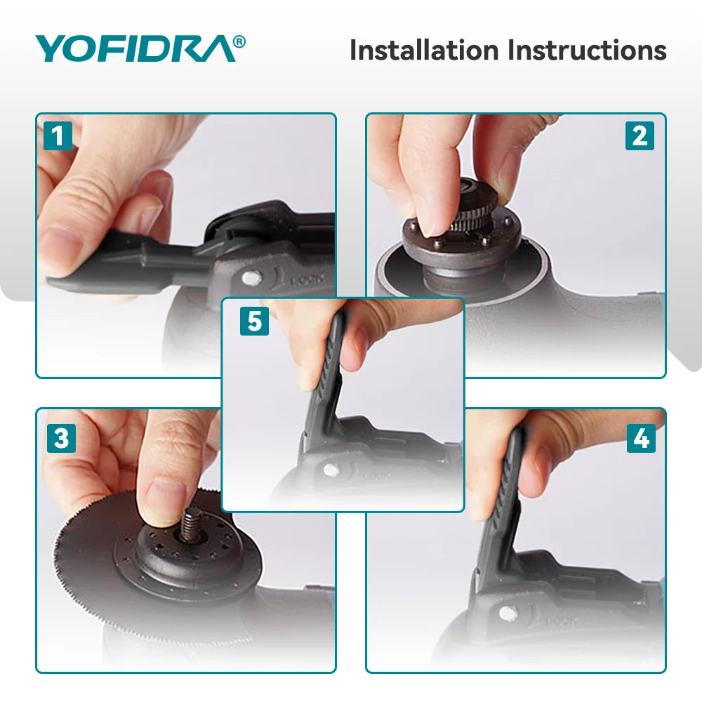 YOFIDRA 6 Gears 600W Oscillating Multi Tools Function Tool 20000OPM Electric Saw Trimmer Shovel for Makita 18V Battery Pin