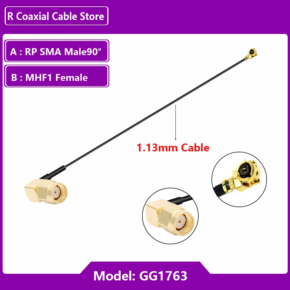 1PC RG1.13mm 0.81mm Pigtail Extension RF Cable SMA Female to MHF U.FL  Female RP SMA Male for WIFI Antenna