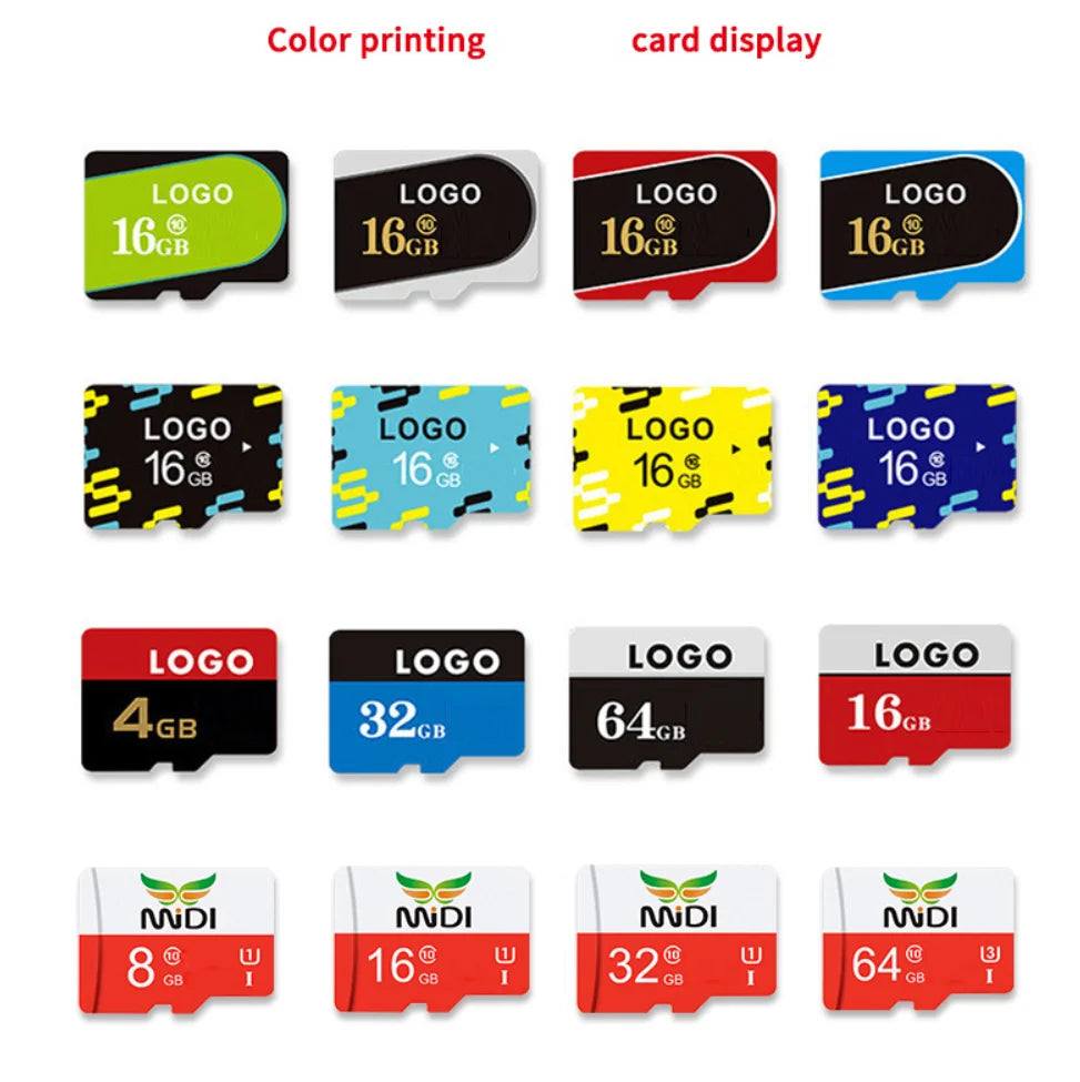 10PCS/LOT Customized logo promotion gift brand 1gb 2gb 4gb 8gb 16gb 32gb 64gb tf mini SD card disk memory card mini memory