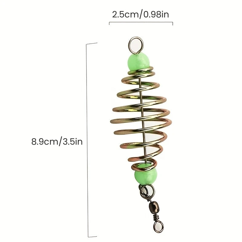 5Pcs Fishing Bait Trap Cage, Spring Feeder Basket Holder, Lure Bait Cage Fishing Accessories, Carp Fishing Tackle for Easy Bait