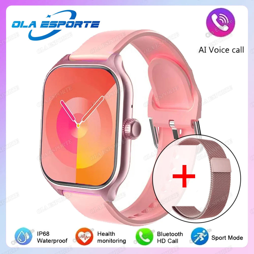 2025 New Smart Watch Women Men Android IOS Phone Bluetooth Call Blood Oxygen Blood Pressure Monitor smartwatch For Android IOS