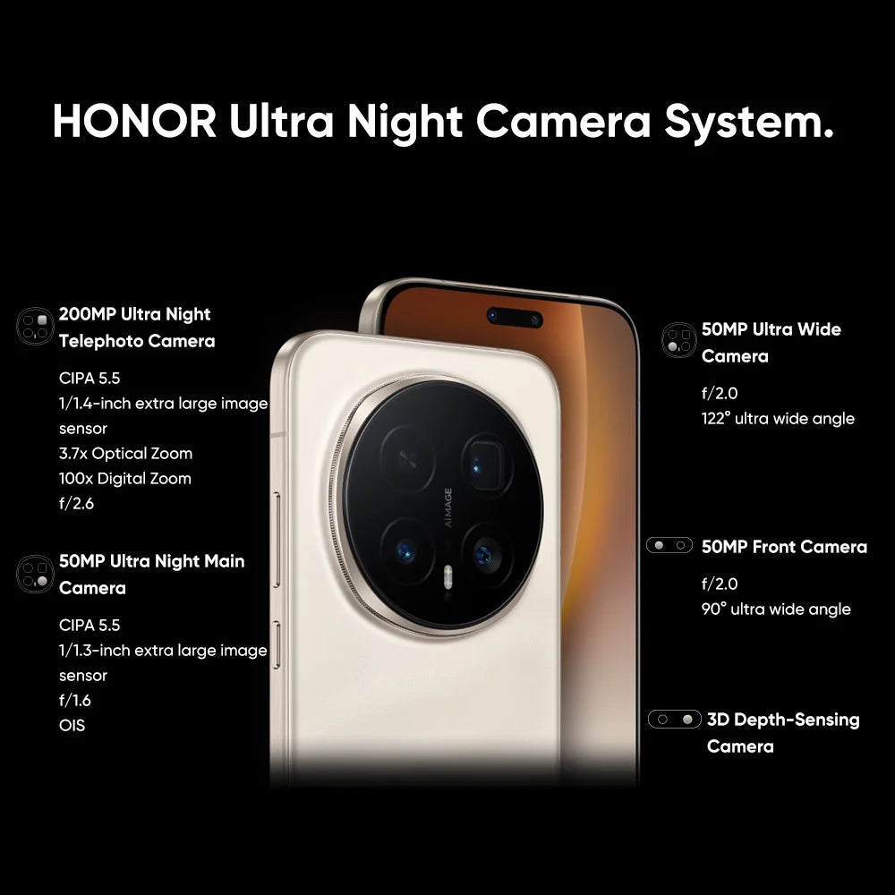 Global Version HONOR Magic8 Pro 5G Smartphone Snapdragon 8 Elite Gen 5 6.71" OLED Display 7100mAh 100W SuperCharge Support eSIM