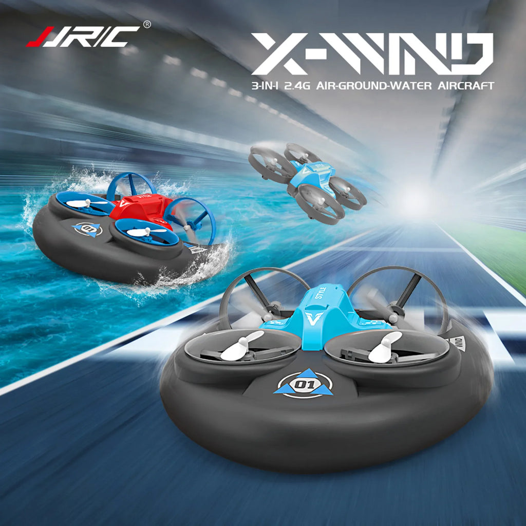 JJRC H101 2.4G Rc Water Land and Air Four Axis Flying Hovercraft Remote Control Vehicle 3-in-1 Rc Mini Drone Children Toy Gift