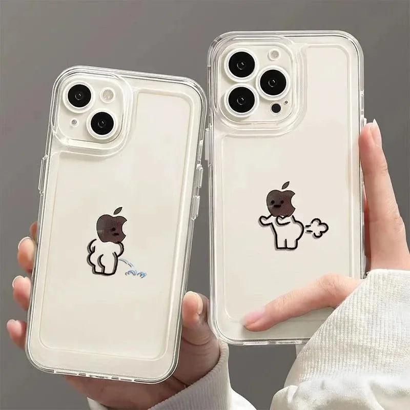 Funny Matchman Paired Couple Phone Case For iPhone 16 15 14 Plus 13 16 17 12 11 14 Pro MAX 17 Air 16E Shockproof Phone Cover