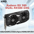 AMD Radeon RX 580 4GB 550 GPU DUAL RX580 O4G & RX550 4GB GDDR5 128bit Graphics Card 256bit PCI-E3.0 HDMI DVIFor Desktop computer