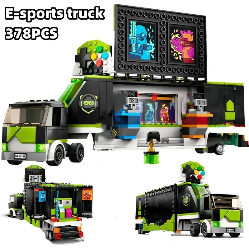 Compatible Sets City Series E-Sports Competition Truck 60388 Children's Educational Assembly Building Block Children's Toys Gift