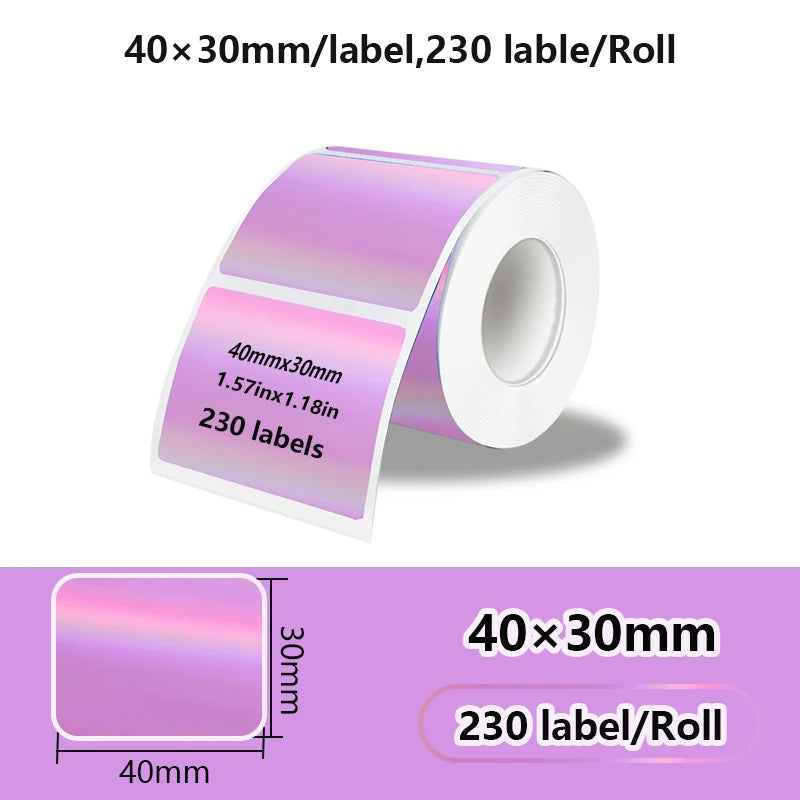 50x50mm Laser Sticker Self-Adhesive Thermal Adhesive Label Roll Compatible for Phomemo M110 M220 M200 E210 P50 DETONG P1 WP9520