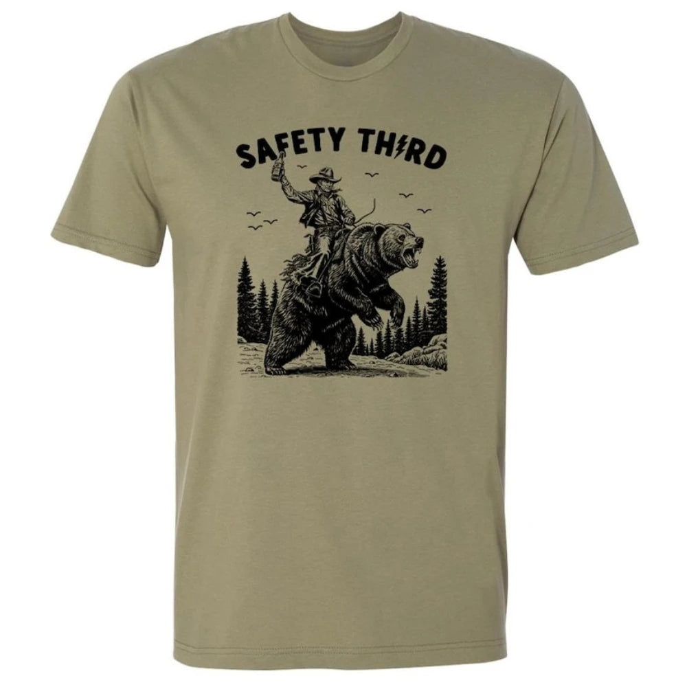 Safety Third Funny T Shirt Nature Crazy Novelty Printed T-shirt Woman Man Vintage Streetwear Casual Cotton Short-sleev Male