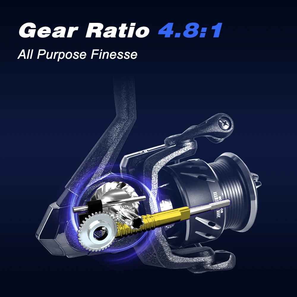 Mifine ILLUSION Fishing Reel Lightweight Spinning reels 800 4.8:1 4kg Grag 5+1 Ball Bearings Trout Fishing Saltwater Freshwater