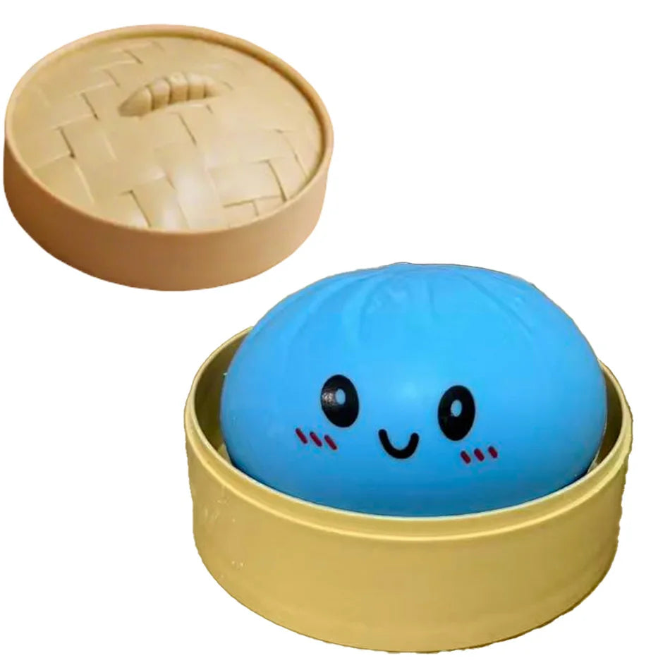 Dumpling Pressure Dumpling Squishies Cute Colorful Bun Toy Slow Rising Stress Relief Fidget Toy for Kids Adults Anti-Anxiety