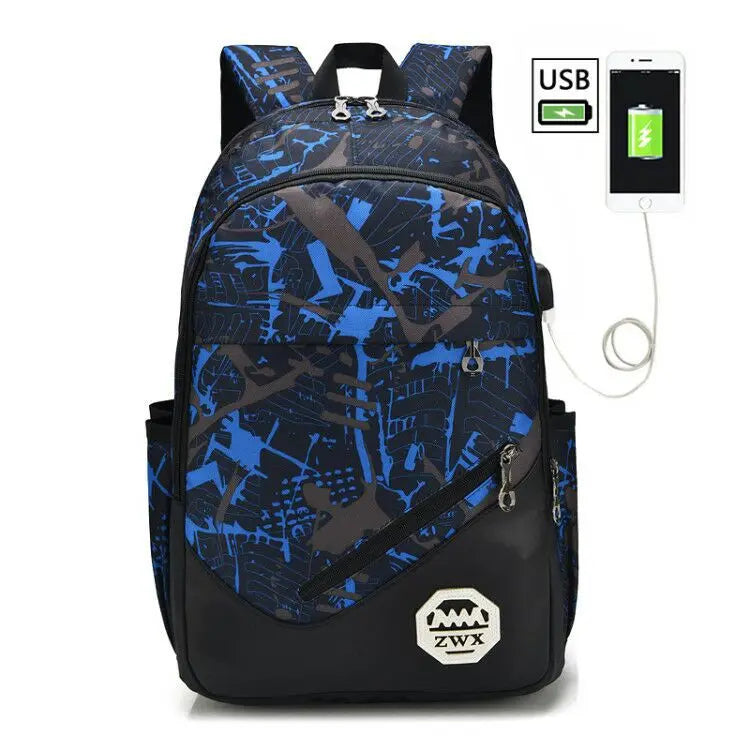 Waterproof travel laptop backpack children School Bags teenager Boys girls camouflage school Backpack set high School backpack