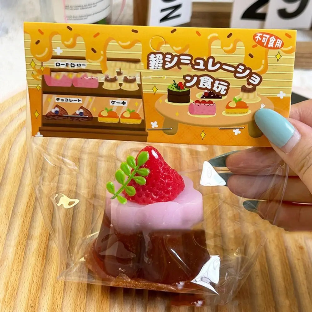 Squishy Cake Food Stress Relief Toys Soft Fidget Toy Kid Girl Super Shapeable Pinch Toy Cute Party Decor For Christmas Halloween
