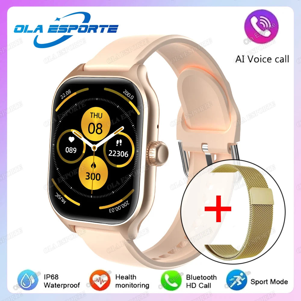 2025 New Smart Watch Women Men Android IOS Phone Bluetooth Call Blood Oxygen Blood Pressure Monitor smartwatch For Android IOS