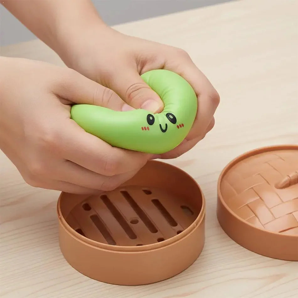 Dumpling Pressure Dumpling Squishies Cute Colorful Bun Toy Slow Rising Stress Relief Fidget Toy for Kids Adults Anti-Anxiety