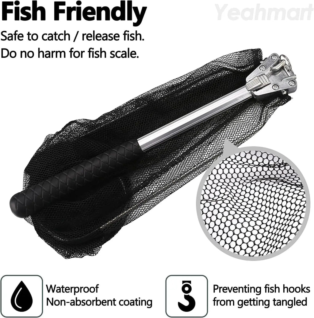 Fishing Landing Net Fishing Net Fish Catching or Releasing Net for Fly Fishing Kayak Boating Trout Fishing Tools