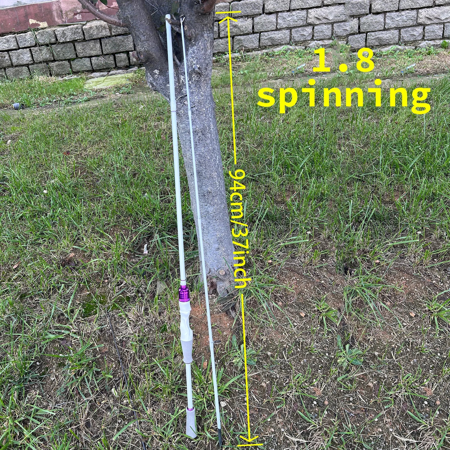 White Fishing Rod 1.8m 2.1m 2-Section Design, Fiberglass Composite Rod Body, Strong and Durable, M-Tune, Suitable for Both Men and Women, Affordable Price, Suitable for Both Saltwater and Freshwater, Choice between Gun Handle