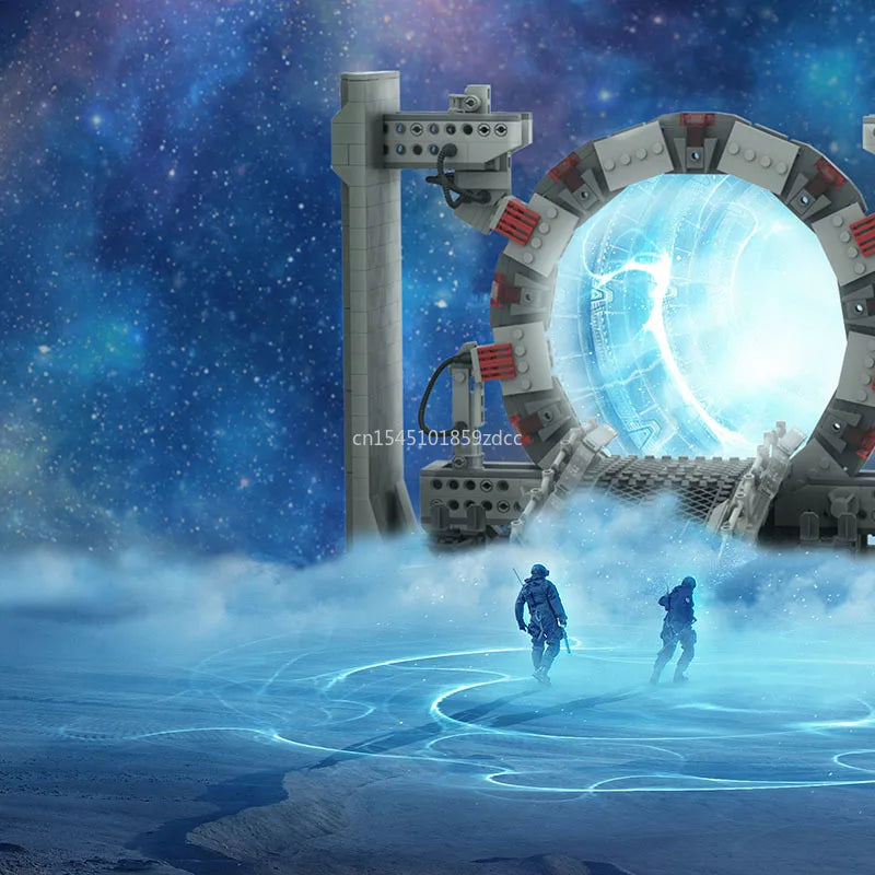 MOC Stargateals SG-1 Portaled Building Block Kit Movie Space Travel Scenes Wormhole Bricks Constructor Toys Birthday Gifts