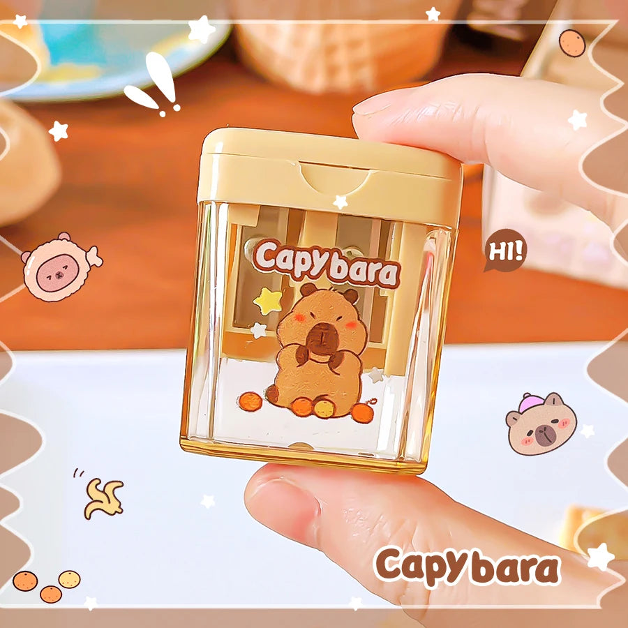 kawaii stationery back to school teacher gift school useful supplies cute capybara Pencil sharpener school equipment