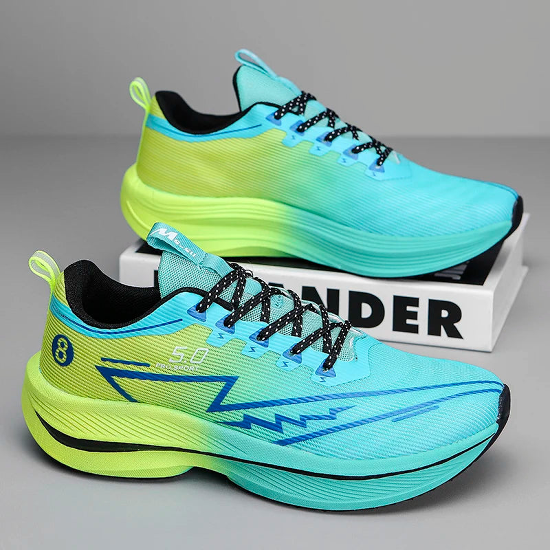 Men Casual Sports Running Shoes Carbon Board Marathon Training Breathable Women's Jogging Athletic Nonskid Walking Sneakers