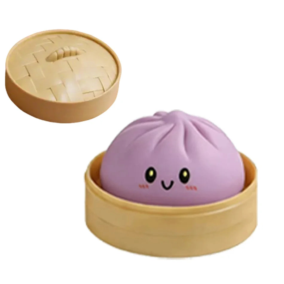 Dumpling Pressure Dumpling Squishies Cute Colorful Bun Toy Slow Rising Stress Relief Fidget Toy for Kids Adults Anti-Anxiety