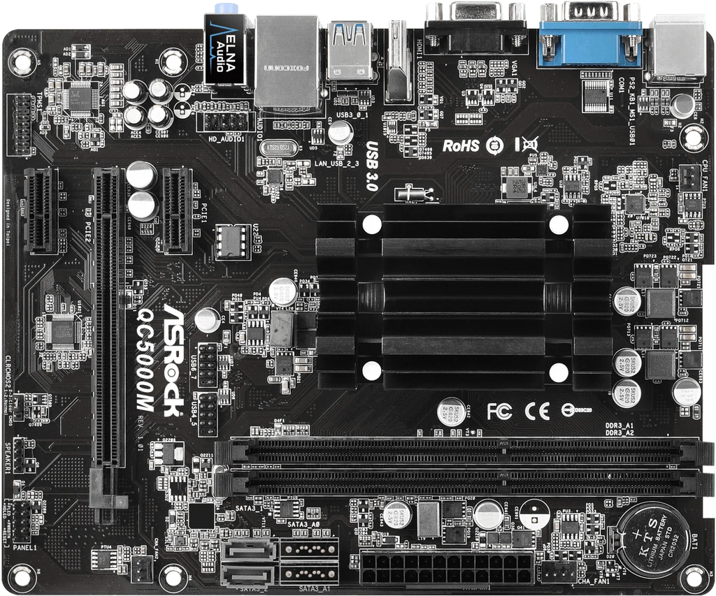 ASRock QC5000M motherboard Integrated AMD Radeon HD 8330 Graphics AMD FT3 Kabini A4-5050/5000 Quad-Core APU DDR3 32GB M-ATX