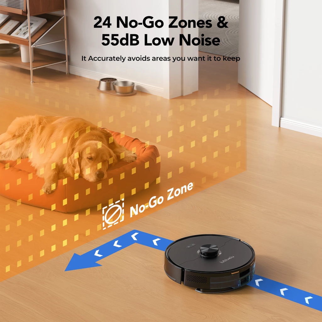 Lubluelu Robot Vacuum Cleaner L15 Ultra Robot Vacuum And Mop Combo 5500Pa 3 In 1 Robot Vacuum Cleaner 5 Maps 24 No-go Zones