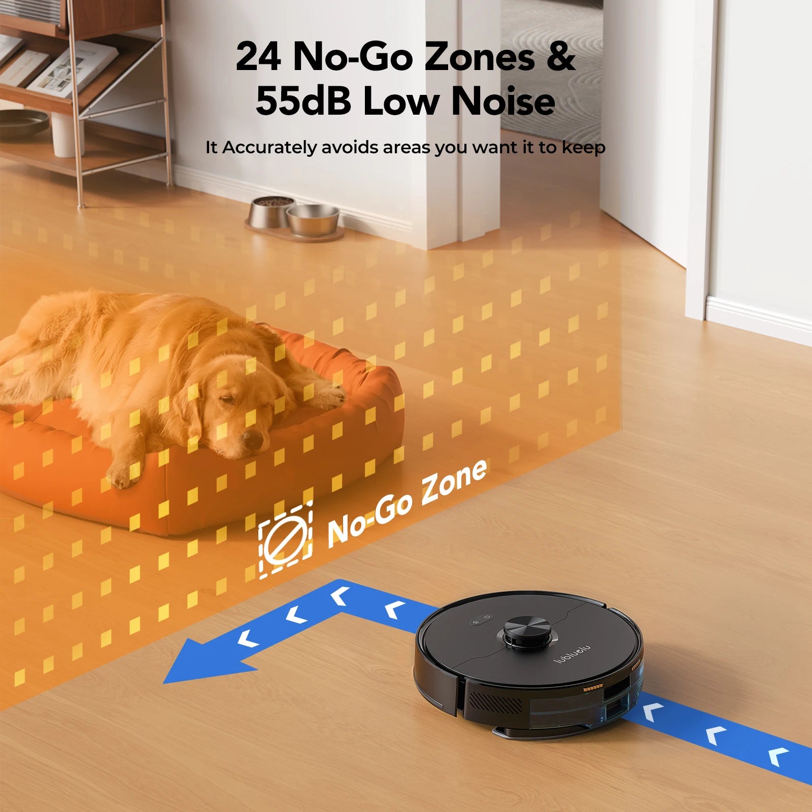 Lubluelu Robot Vacuum Cleaner L15 Ultra Robot Vacuum And Mop Combo 5500Pa 3 In 1 Robot Vacuum Cleaner 5 Maps 24 No-go Zones