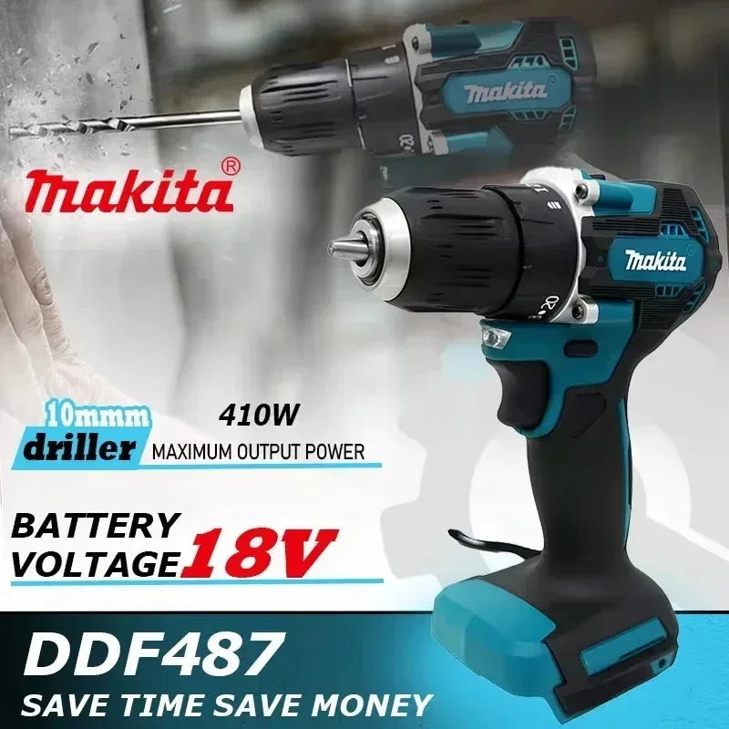 Makita Original DDF487 Cordless Driver Drill 18V Brushless Electric Impact Screwdriver Rechargeable Power Tool only tool