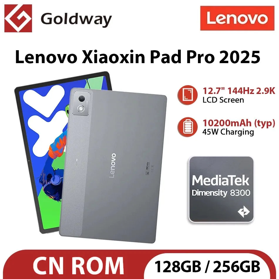 Original Lenovo Xiaoxin Pad Pro 2025 12.7'' 128GB 256GB MediaTek Dimensity 8300 144Hz 2.9K Screen 10200mAh Android 14 Tablet PC